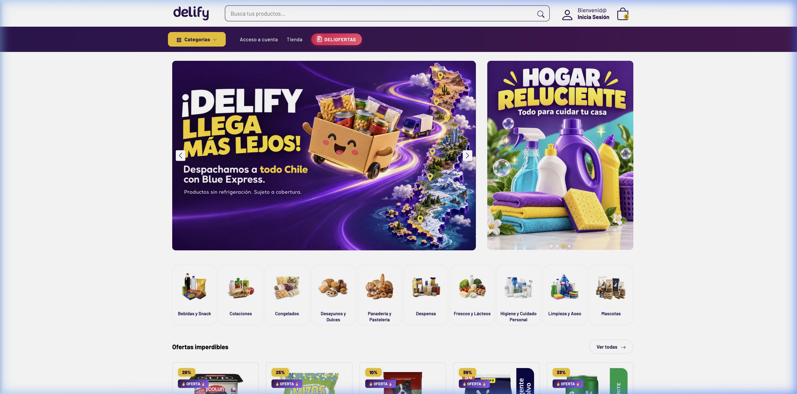Captura verificada del proyecto Delify