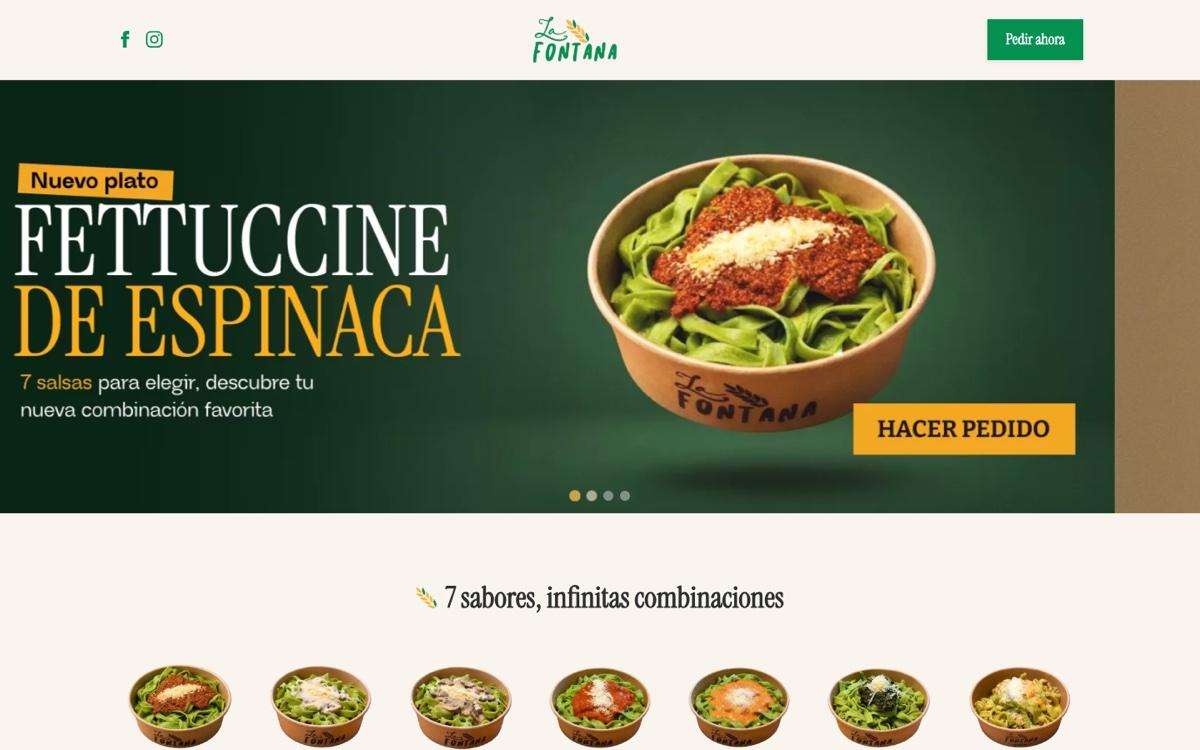 Captura verificada del proyecto La Fontana Pastas