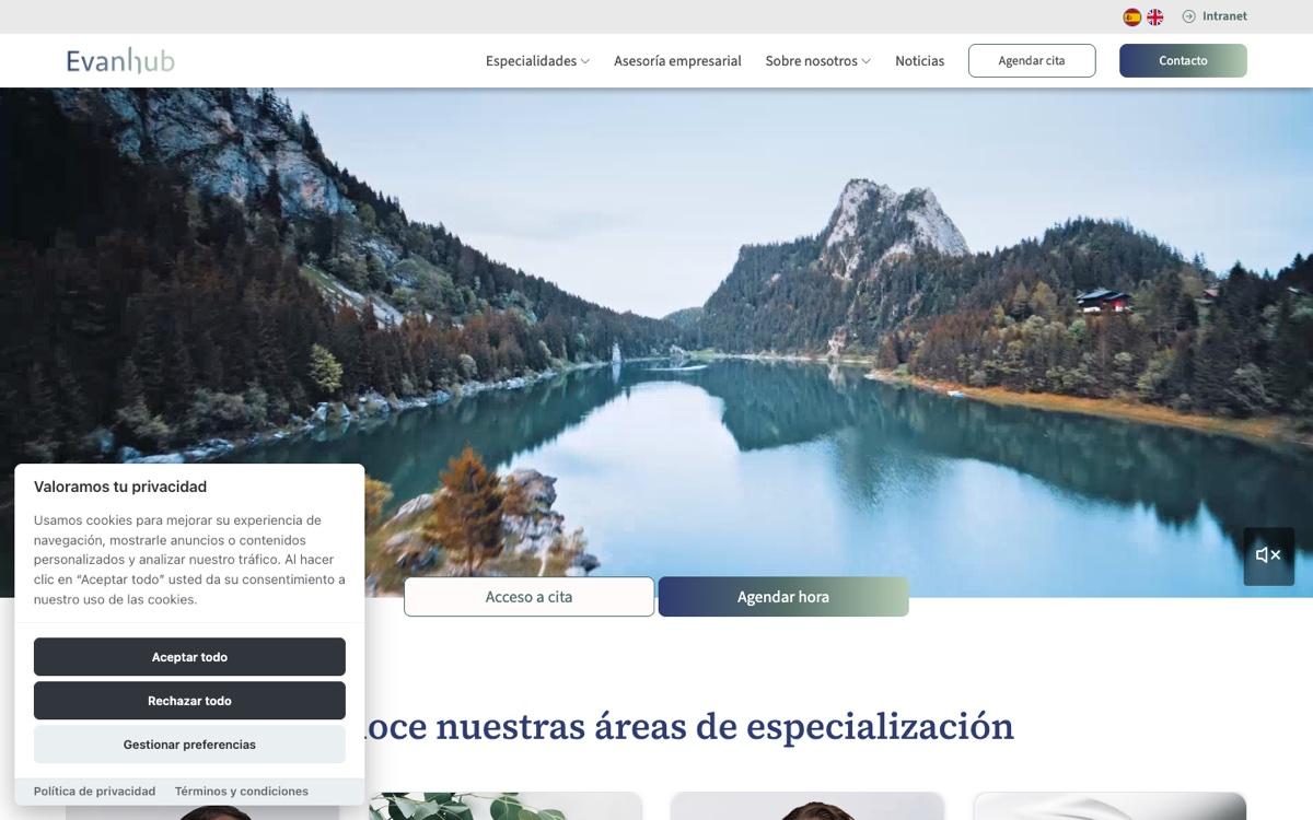 Captura verificada del proyecto Evan Hub
