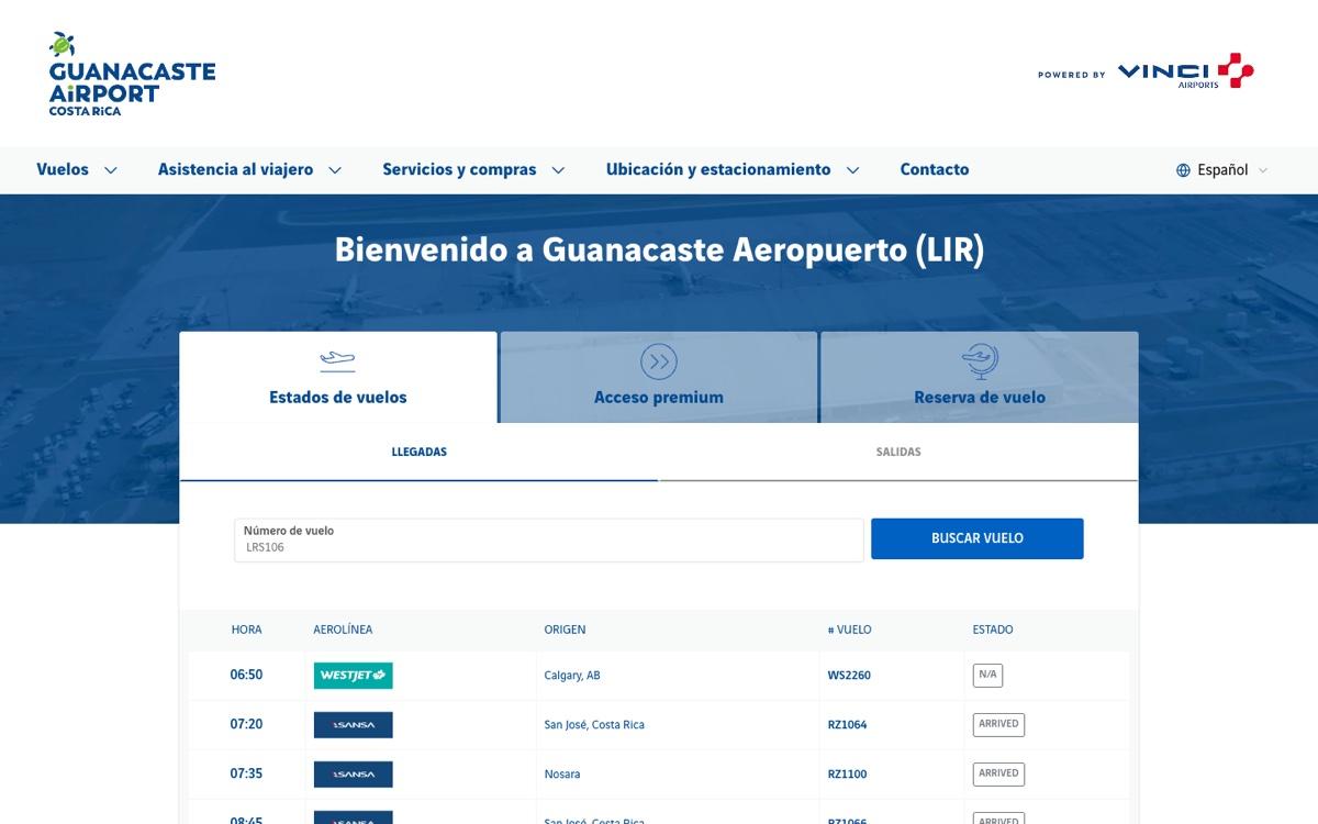 Captura verificada del proyecto Guanacaste Airport
