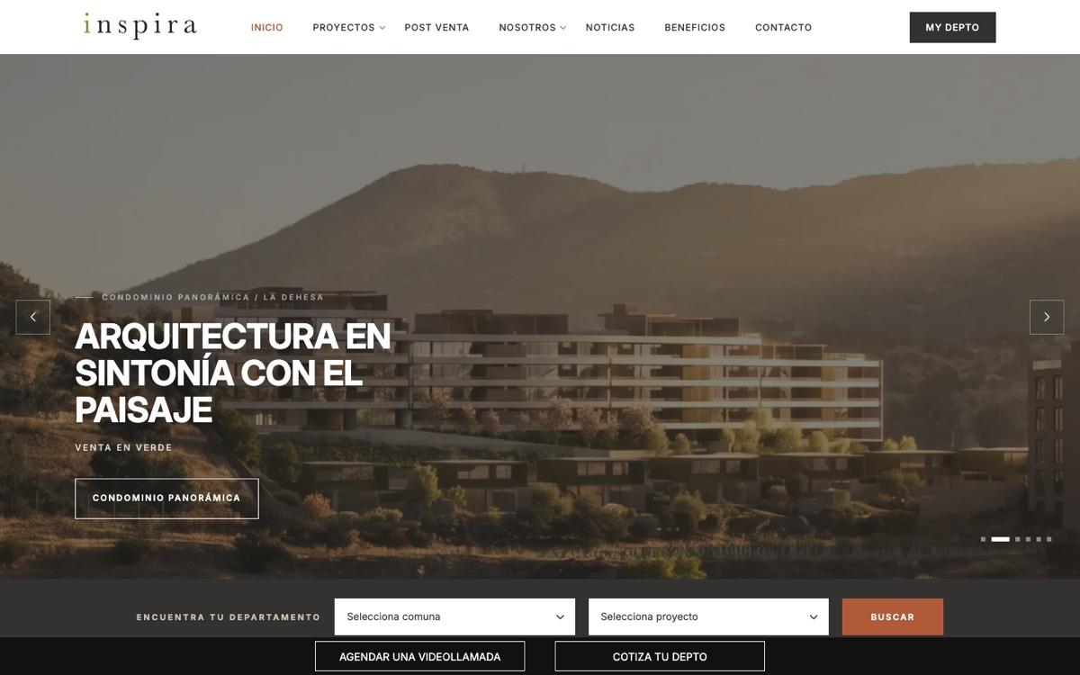 Captura verificada del proyecto Inspira