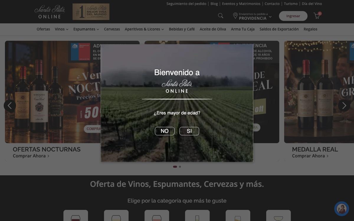 Captura verificada del proyecto Santa Rita Online