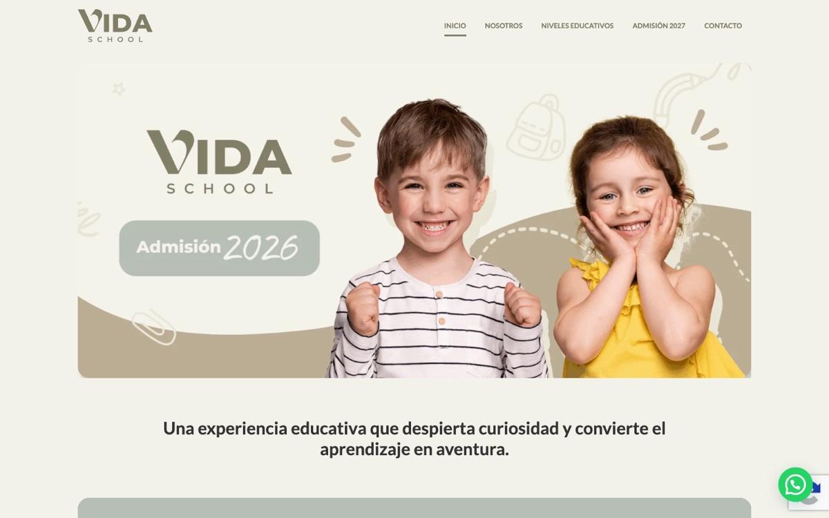 Captura verificada del proyecto Vida School